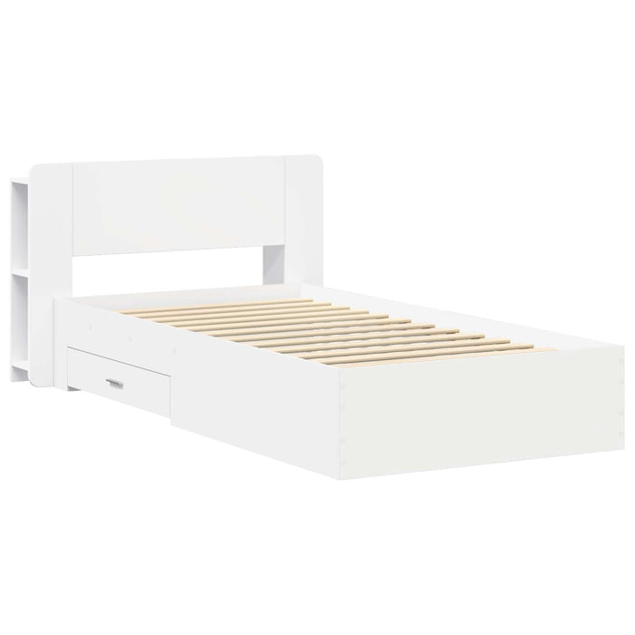 Cadru de pat cu depozitare Alb 80 x 200 cm Lemn prelucrat - WALTI WALTI