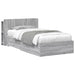Cadru de pat cu depozitare cu headboard Sonoma gri 90 x 190 cm - WALTI WALTI