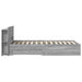 Cadru de pat cu depozitare cu headboard Sonoma gri 90 x 200 cm - WALTI WALTI
