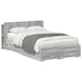 Cadru de pat cu depozitare cu headboard Sonoma gri 120 x 190 cm - WALTI WALTI