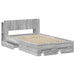 Cadru de pat cu depozitare cu headboard Sonoma gri 120 x 190 cm - WALTI WALTI