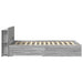 Cadru de pat cu depozitare cu headboard Sonoma gri 120 x 190 cm - WALTI WALTI