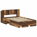 Cadru de pat cu depozitare cu headboard Lemn vechi 120 x 190 cm - WALTI WALTI