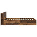 Cadru de pat cu depozitare cu headboard Lemn vechi 120 x 190 cm - WALTI WALTI