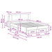Cadru de pat cu depozitare cu headboard Sonoma gri 140 x 200 cm - WALTI WALTI