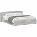 Cadru de pat cu depozitare cu headboard Gri Beton 200 x 200 cm - WALTI WALTI