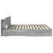 Cadru de pat cu depozitare cu headboard Sonoma gri 200 x 200 cm - WALTI WALTI