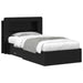 Cadru de pat cu depozitare Negru 75 x 190 cm Lemn prelucrat - WALTI WALTI