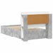 Cadru de pat cu depozitare Gri Beton 75 x 190 cm Lemn prelucrat - WALTI WALTI
