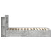 Cadru de pat cu depozitare Gri Beton 75 x 190 cm Lemn prelucrat - WALTI WALTI