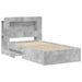 Cadru de pat cu depozitare Gri Beton 80 x 200 cm Lemn prelucrat - WALTI WALTI