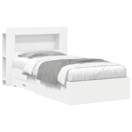 Cadru de pat cu depozitare Alb 80 x 200 cm Lemn prelucrat - WALTI WALTI