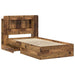 Cadru de pat cu depozitare cu headboard Lemn vechi 90 x 190 cm - WALTI WALTI