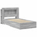 Cadru de pat cu depozitare cu headboard Sonoma gri 100 x 200 cm - WALTI WALTI