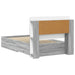 Cadru de pat cu depozitare cu headboard Sonoma gri 100 x 200 cm - WALTI WALTI