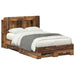 Cadru de pat cu depozitare cu headboard Lemn vechi 120 x 190 cm - WALTI WALTI