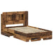 Cadru de pat cu depozitare cu headboard Lemn vechi 120 x 190 cm - WALTI WALTI