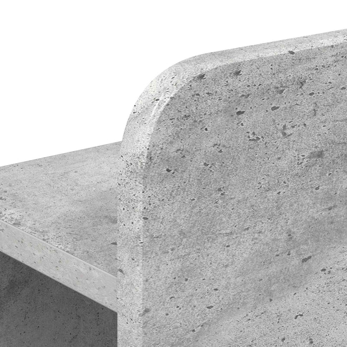 Cadru de pat cu depozitare cu headboard Gri Beton 150 x 200 cm WALTI