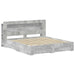 Cadru de pat cu depozitare cu headboard Gri Beton 200 x 200 cm - WALTI WALTI