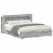 Cadru de pat cu depozitare cu headboard Sonoma gri 200 x 200 cm - WALTI WALTI