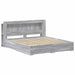 Cadru de pat cu depozitare cu headboard Sonoma gri 200 x 200 cm - WALTI WALTI