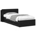 Cadru de pat cu depozitare Negru 75 x 190 cm Lemn prelucrat - WALTI WALTI
