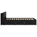 Cadru de pat cu depozitare Negru 75 x 190 cm Lemn prelucrat - WALTI WALTI