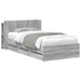 Cadru de pat cu depozitare cu headboard Sonoma gri 80 x 200 cm - WALTI WALTI