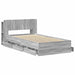 Cadru de pat cu depozitare cu headboard Sonoma gri 80 x 200 cm - WALTI WALTI