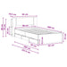 Cadru de pat cu depozitare cu headboard Sonoma gri 80 x 200 cm - WALTI WALTI