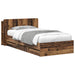 Cadru de pat cu depozitare cu headboard Lemn vechi 80 x 200 cm - WALTI WALTI