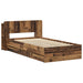 Cadru de pat cu depozitare cu headboard Lemn vechi 80 x 200 cm - WALTI WALTI