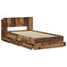 Cadru de pat cu depozitare cu headboard Lemn vechi 80 x 200 cm - WALTI WALTI