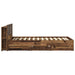 Cadru de pat cu depozitare cu headboard Lemn vechi 80 x 200 cm - WALTI WALTI