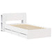 Cadru de pat cu depozitare Alb 80 x 200 cm Lemn prelucrat - WALTI WALTI