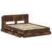 Cadru de pat cu depozitare Stejar fumuriu 135 x 190 cm - WALTI WALTI