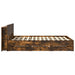 Cadru de pat cu depozitare Stejar fumuriu 135 x 190 cm - WALTI WALTI