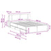 Cadru de pat cu depozitare cu headboard Sonoma gri 140 x 200 cm - WALTI WALTI