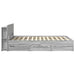 Cadru de pat cu depozitare cu headboard Sonoma gri 150 x 200 cm - WALTI WALTI