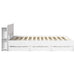 Cadru de pat cu depozitare Alb 150 x 200 cm Lemn prelucrat - WALTI WALTI