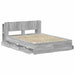 Cadru de pat cu depozitare cu headboard Sonoma gri 160 x 200 cm - WALTI WALTI