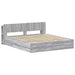 Cadru de pat cu depozitare cu headboard Sonoma gri 200 x 200 cm - WALTI WALTI
