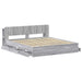 Cadru de pat cu depozitare cu headboard Sonoma gri 200 x 200 cm - WALTI WALTI