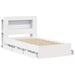 Cadru de pat cu depozitare Alb 75 x 190 cm Lemn prelucrat - WALTI WALTI