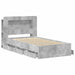 Cadru de pat cu depozitare Gri Beton 80 x 200 cm Lemn prelucrat - WALTI WALTI