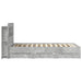 Cadru de pat cu depozitare Gri Beton 80 x 200 cm Lemn prelucrat - WALTI WALTI