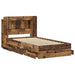 Cadru de pat cu depozitare cu headboard Lemn vechi 80 x 200 cm - WALTI WALTI