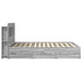 Cadru de pat cu depozitare cu headboard Sonoma gri 140 x 200 cm - WALTI WALTI