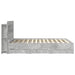 Cadru de pat cu depozitare cu headboard Gri Beton 150 x 200 cm - WALTI WALTI