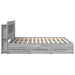 Cadru de pat cu depozitare cu headboard Sonoma gri 180 x 200 cm - WALTI WALTI